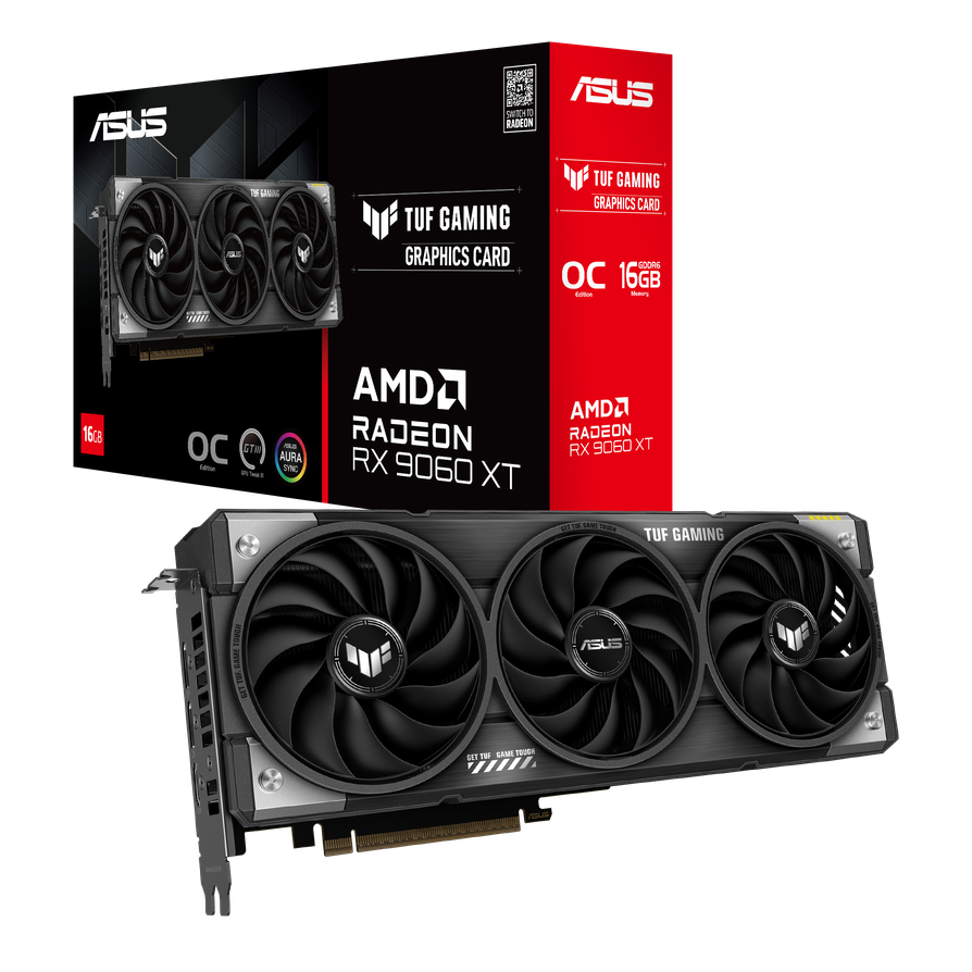 ASUS TUF Gaming Radeon RX 9060 XT 16GB GDDR6 OC Edition